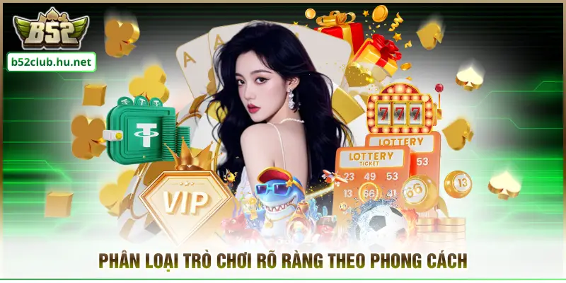 Phân loại trò chơi rõ ràng theo phong cách